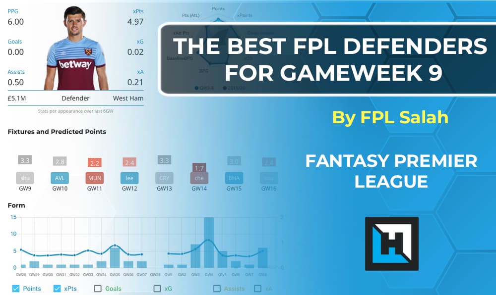Best Defenders For Gameweek 9 | Fantasy Premier League Tips