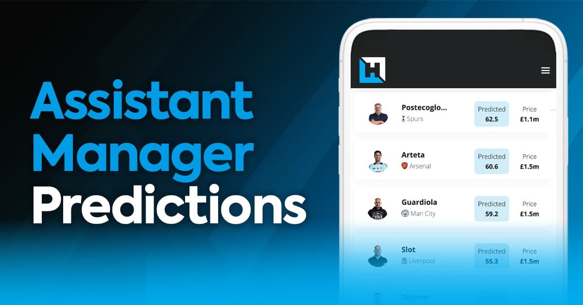 Fantasy Football Hub Assistant Manager predicted points tool
