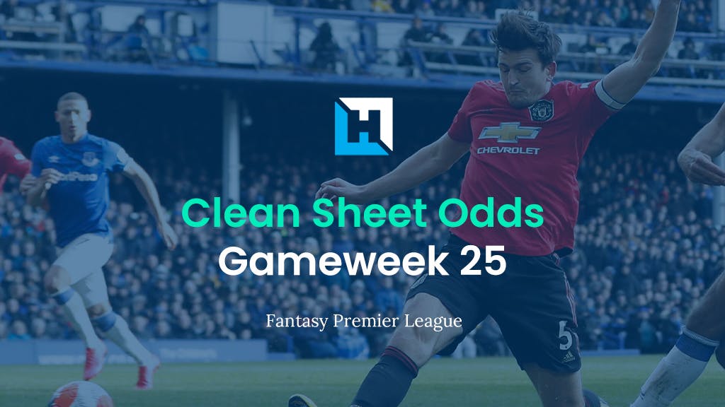 Double Gameweek 25 Clean Sheet Odds  | Clean Sheet Probability and Expected FPL Points
